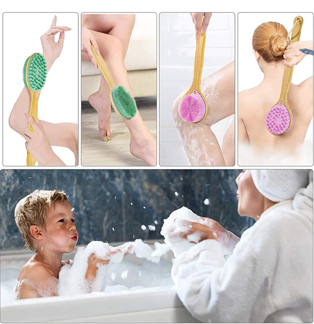 長い柄のバスブラシ